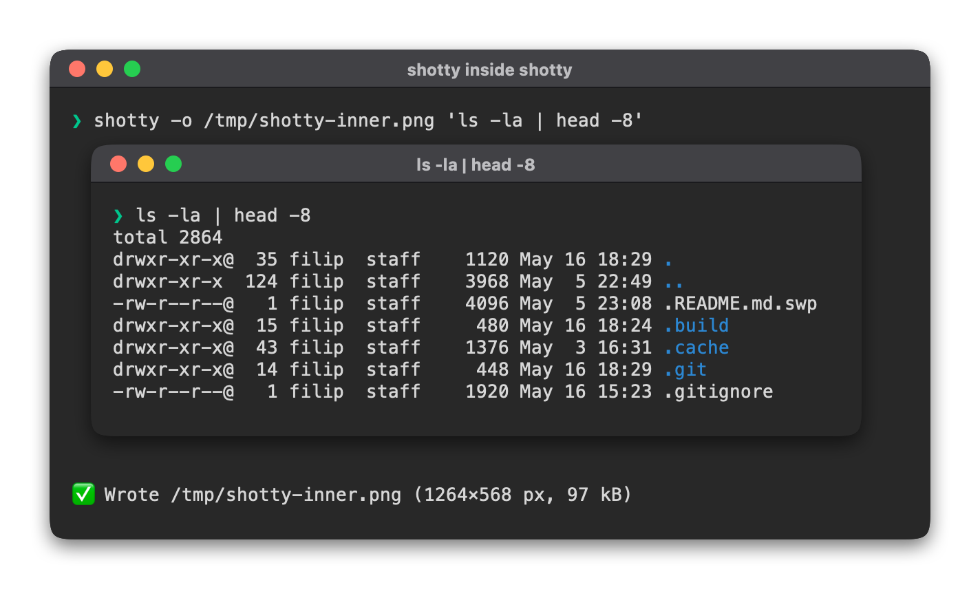 nested screenshot